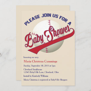 Play Ball Baseball Baby Shower Einladung