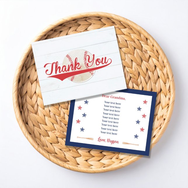 Play Ball Baseball Birthday Thank You Card Dankeskarte (Von Creator hochgeladen)
