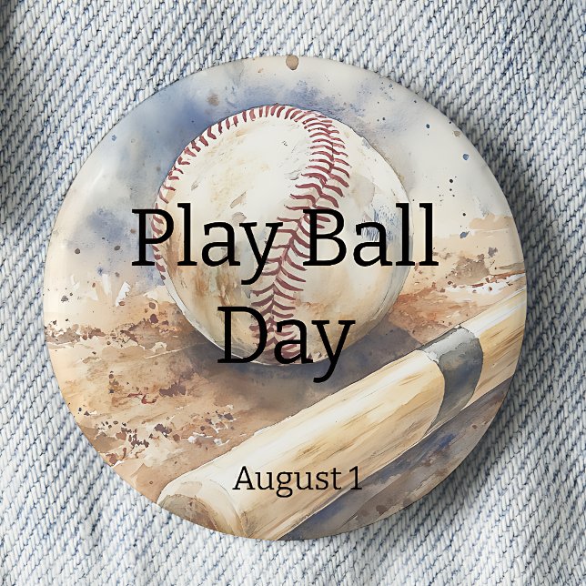 Play Ball Day - Baseball  Button (Von Creator hochgeladen)
