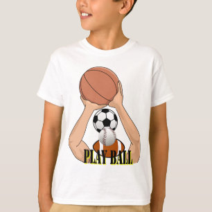 Play Ball Games Cartoons Art T-Shirt