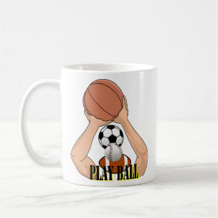 Play Ball Games sport athletic Cartoon Art Kaffeetasse