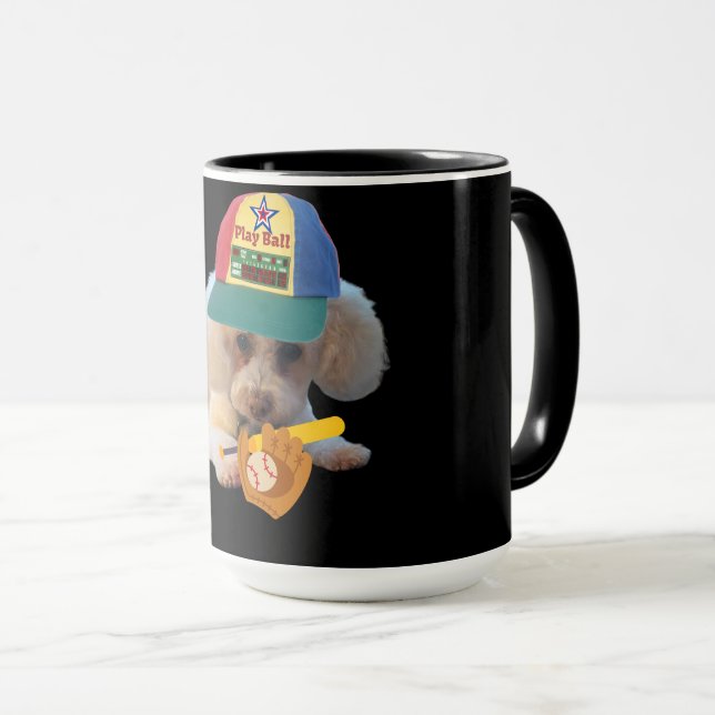 Play Ball Poodle Combo Kaffee Tasse (VorderseiteRechts)