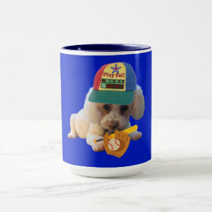 Play Ball Poodle Two Tone Coffee Tasse