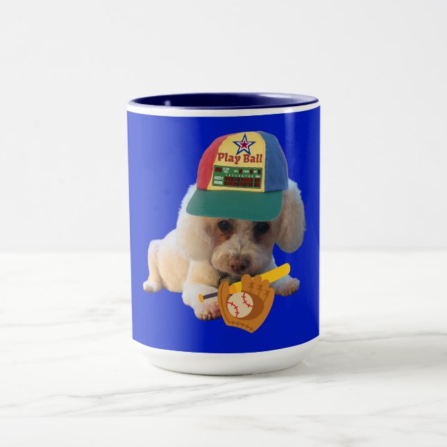 Play Ball Poodle Two Tone Coffee Tasse (Zentrum)