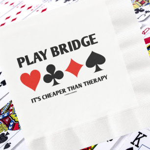 Play Bridge Es ist billiger als Therapie 4 Card An Serviette