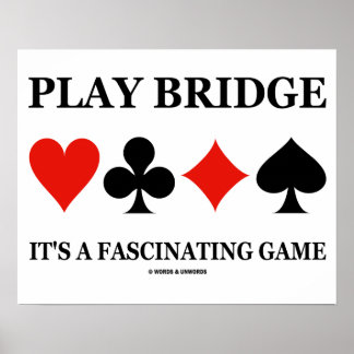 Play Bridge Es ist ein faszinierendes Spiel (Card Poster