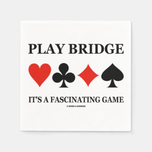 Play Bridge Es ist ein faszinierendes Spiel (Card Serviette