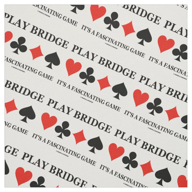 Play Bridge Es ist ein faszinierendes Spiel (Card  Stoff (Muster)