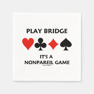 Play Bridge Es ist ein nicht-pareil Game Vier-Kart Serviette