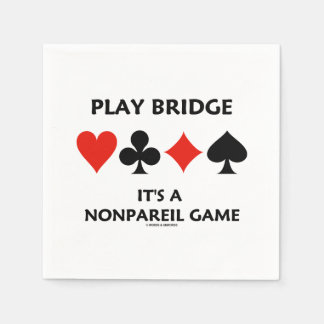 Play Bridge Es ist ein nicht-pareil Game Vier-Kart Serviette