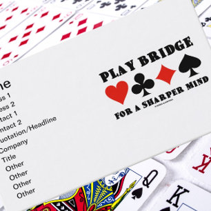 Play Bridge for a Sharper Mind (Four Card Anzugs) Visitenkarte