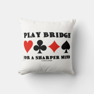 Play Bridge für einen Sharper Mind Vier-Card-Anzug Kissen