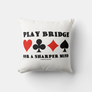 Play Bridge für einen Sharper Mind Vier-Card-Anzug Kissen