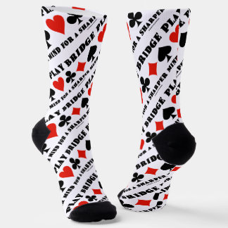 Play Bridge für einen Sharper Mind Vier-Card-Anzug Socken