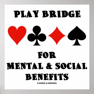 Play Bridge für psychische und soziale Vorteile Poster