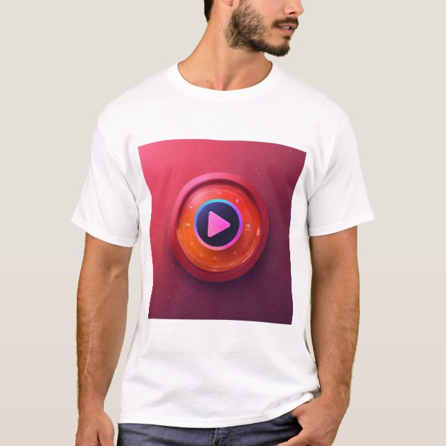 "Play Button T - Shirt" T-Shirt (Vorderseite)