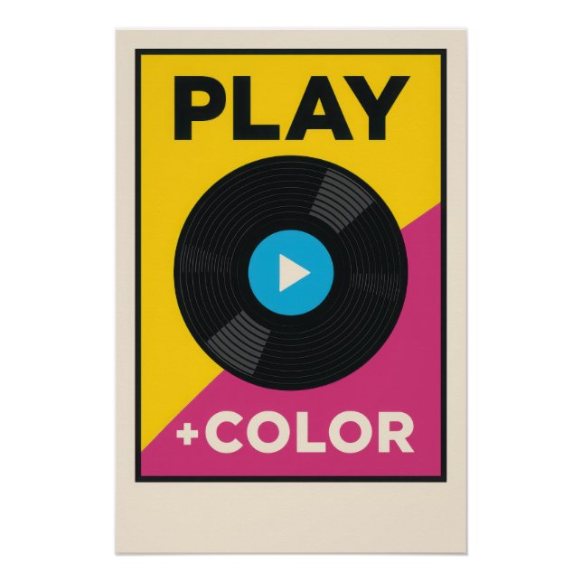 ▶️ PLAY + COLOR - Drück auf Farbe Poster (Vorderseite)
