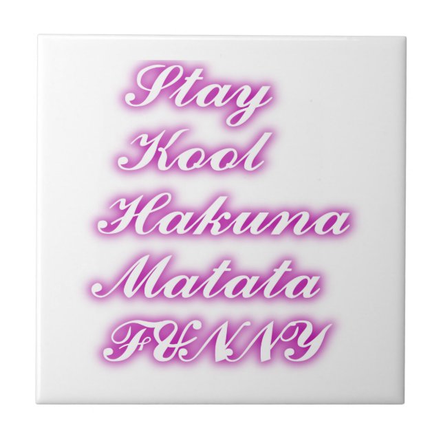 Play Cool Hakuna Matata .png Fliese (Vorderseite)