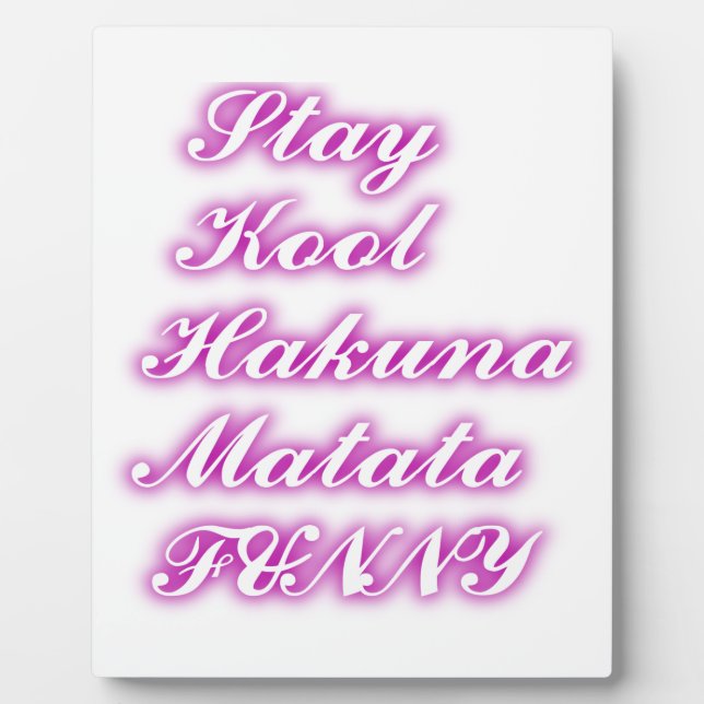 Play Cool Hakuna Matata .png Fotoplatte (Vorderseite)