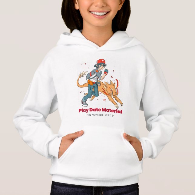 Play Date Material Kids T-Shirt - Sharing, Kindnes Hoodie (Vorderseite)