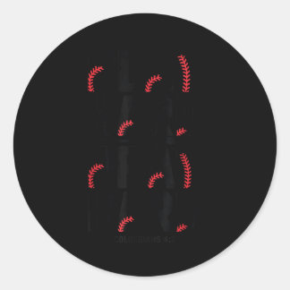 Play Hard Pray Hard Youth Boy Christian Baseball J Runder Aufkleber
