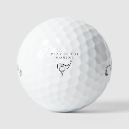 'Play In The Moment' Mindfulness Calm Focus Gift Golfball