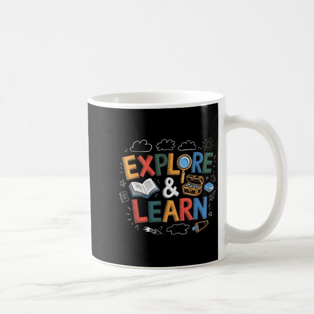 Play Is Learning Explore And Learn Preschool Teach Kaffeetasse (Rechts)