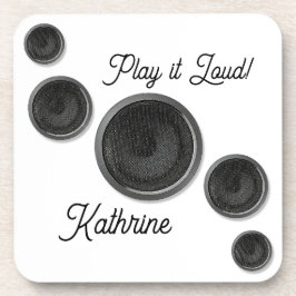 Play it Loud Lautsprecher White Getränkeuntersetzer