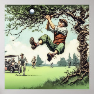 Play it where it - Golf Art Print Poster