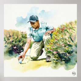 Play it where it - Golf Art Print Poster