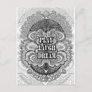 Play lagh dream - Positive Quote's Postkarte