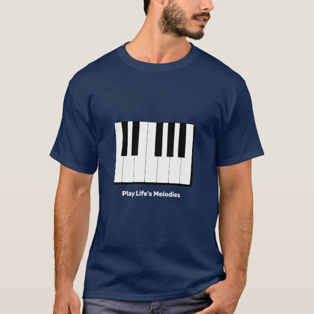 "Play Life's Melodies" MUSIK LOVER T-Shirt (Vorderseite)