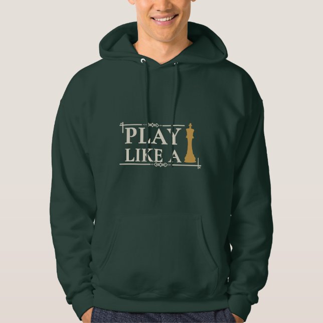Play Like a King – Power Strategy Quote - Style B Hoodie (Vorderseite)