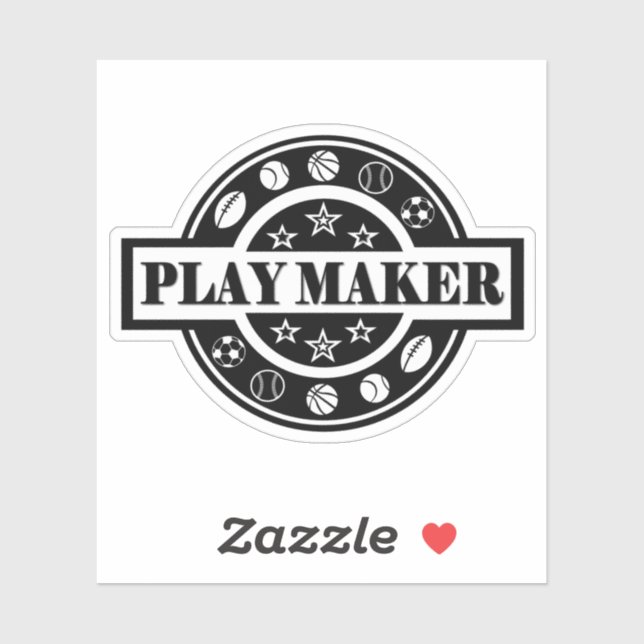 Play maker Custom-Cut Vinyl Sticker (Blatt)