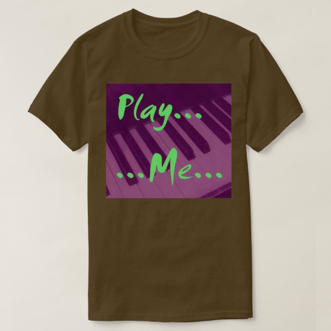 Play Me diffuses Piano Keyboard Image Lavender Tin T-Shirt (Design vorne)