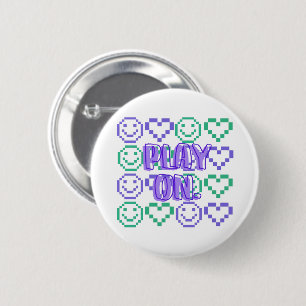 Play On & Gaming Style Pixelige Elemente Button