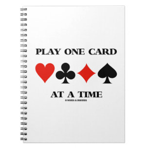 Play One Card At A Time Four Card Suits Notizblock