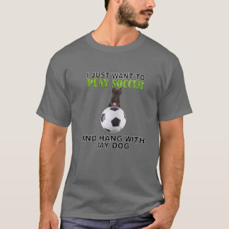 Play Soccer Hang W Dog Giant Schnauzer T-Shirt