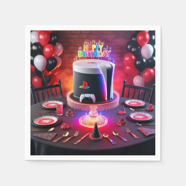 Play Station 5 Party Napkins Serviette (Vorderseite)