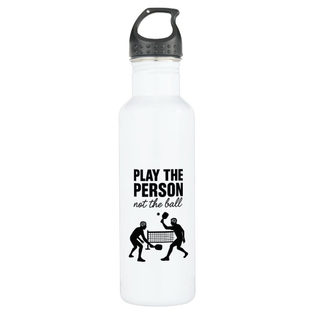 Play the Person Not the Ball Premium Edelstahlflasche (Vorderseite)