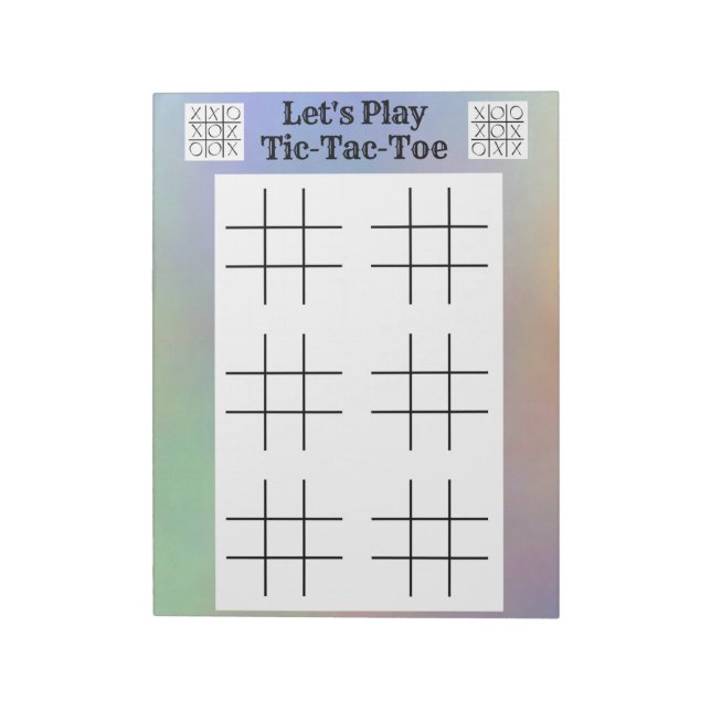 Play Tic-Tac-Toe Games - Fun Game Sheets Notizblock (Rotiert)