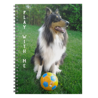 Play with me. Fußballfans. Notizblock
