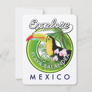 Playa Balandra Mexiko Retro-Logo