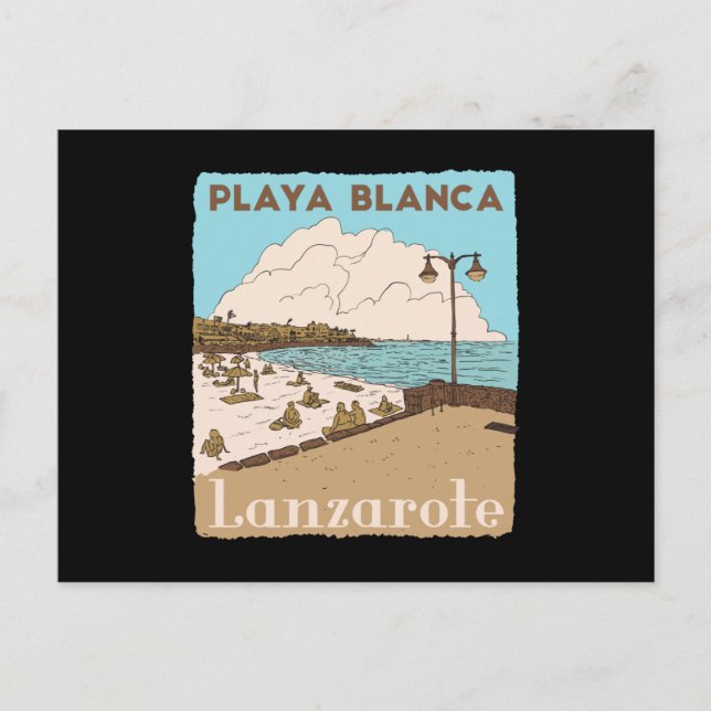 Playa Blanca Lanzarote Kanarische Insel Strand Spa Postkarte (Vorderseite)