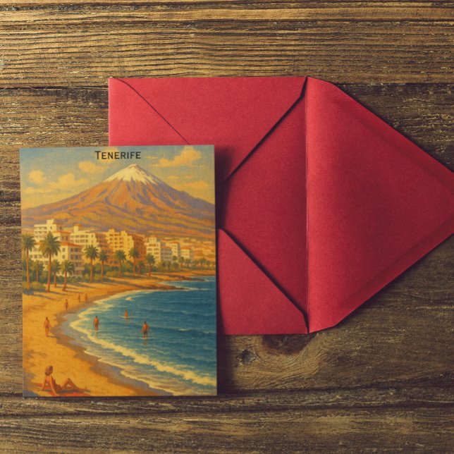 Playa de las Américas, Teneriffa Vintage Travel Postkarte (Playa de las Américas, Tenerife Vintage Travel Postcard)