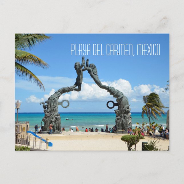 Playa del Carmen Karibik Sea Beach Szene Postkarte (Vorderseite)