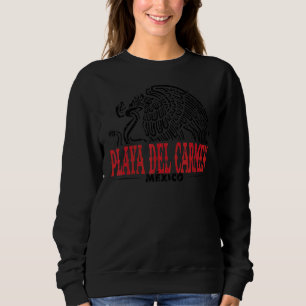 Playa del Carmen Mexico Eagle Retro Vintag Distre Sweatshirt