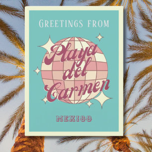 Playa del Carmen Mexico Retro Vintage Postkarte