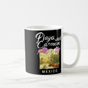 Playa Del Carmen Mexiko Florale Vintage T-Shirt Kaffeetasse