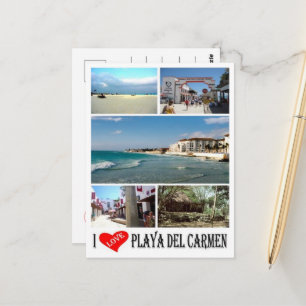 Playa Del Carmen - Mexiko - I Liebe - Postkarte
